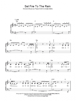 page one of Set Fire To The Rain (Easy Piano)