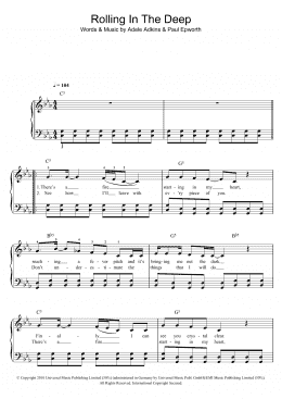 page one of Rolling In The Deep (Easy Piano)