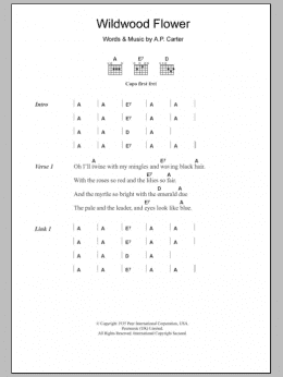 page one of Wildwood Flower (Guitar Chords/Lyrics)