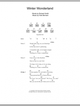 page one of Winter Wonderland (Guitar Chords/Lyrics)