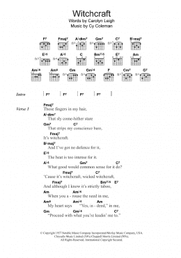 page one of Witchcraft (Guitar Chords/Lyrics)