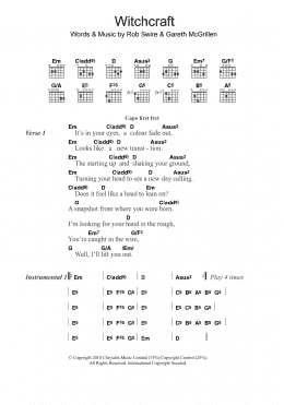 page one of Witchcraft (Guitar Chords/Lyrics)