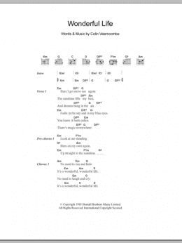 page one of Wonderful Life (Guitar Chords/Lyrics)