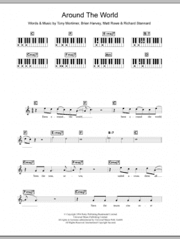 page one of Around The World (Piano Chords/Lyrics)