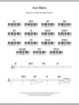 page one of Ave Maria (Piano Chords/Lyrics)