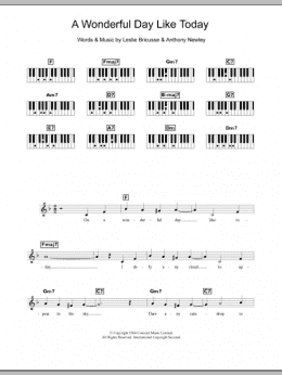 page one of A Wonderful Day Like Today (Piano Chords/Lyrics)