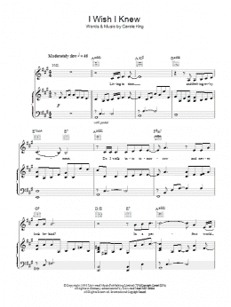 page one of I Wish I Knew (Piano, Vocal & Guitar Chords)