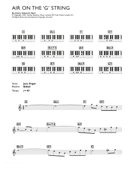 page one of Air On The G String (from Suite No.3 in D Major) (Keyboard (Abridged))