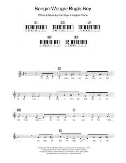 page one of Boogie Woogie Bugle Boy (Keyboard (Abridged))