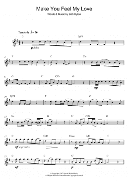 page one of Make You Feel My Love (Alto Sax Solo)