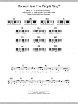 page one of Do You Hear The People Sing? (Piano Chords/Lyrics)