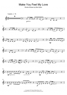 page one of Make You Feel My Love (Clarinet Solo)