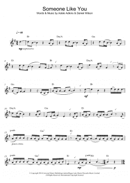 page one of Someone Like You (Alto Sax Solo)