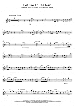 page one of Set Fire To The Rain (Flute Solo)