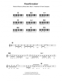 page one of Heartbreaker (Piano Chords/Lyrics)