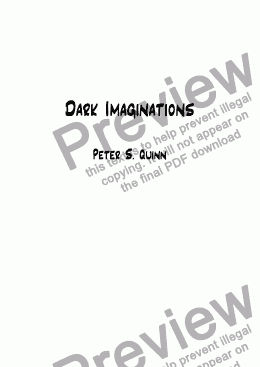 page one of Dark Imaginations