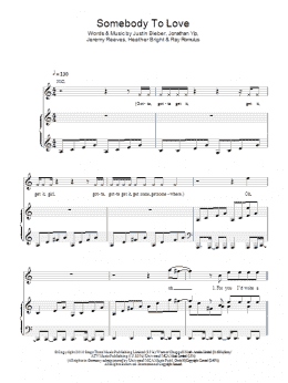 page one of Somebody To Love (Piano, Vocal & Guitar Chords)