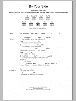 page one of By Your Side (Guitar Chords/Lyrics)