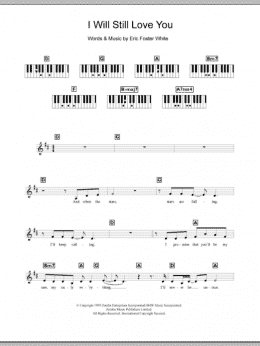 page one of I Will Still Love You (Piano Chords/Lyrics)