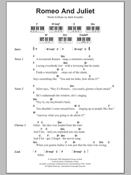 page one of Romeo And Juliet (Piano Chords/Lyrics)