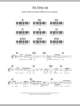 page one of It's Only Us (Piano Chords/Lyrics)