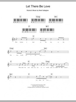 page one of Let There Be Love (Piano Chords/Lyrics)