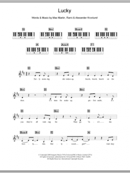 page one of Lucky (Piano Chords/Lyrics)