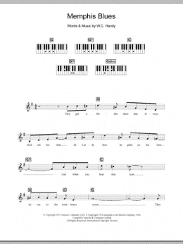 page one of Memphis Blues (Piano Chords/Lyrics)