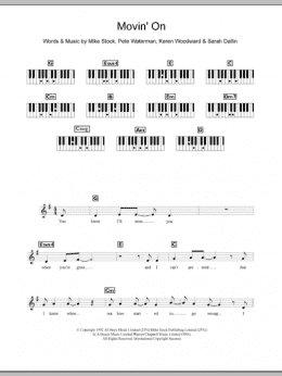 page one of Movin' On (Piano Chords/Lyrics)