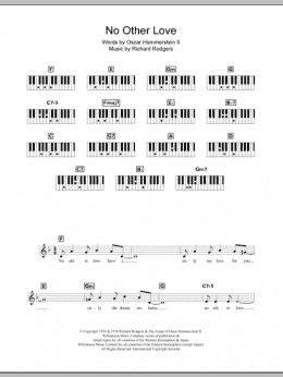 page one of No Other Love (Piano Chords/Lyrics)