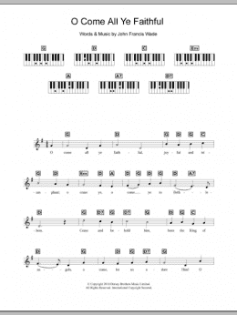 page one of O Come, All Ye Faithful (Adeste Fideles) (Piano Chords/Lyrics)