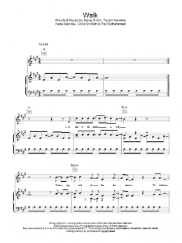 page one of Walk (Piano, Vocal & Guitar Chords)