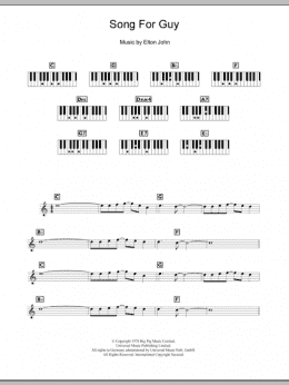 page one of Song For Guy (Piano Chords/Lyrics)