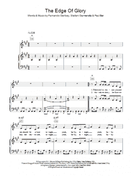 page one of The Edge Of Glory (Piano, Vocal & Guitar Chords (Right-Hand Melody))