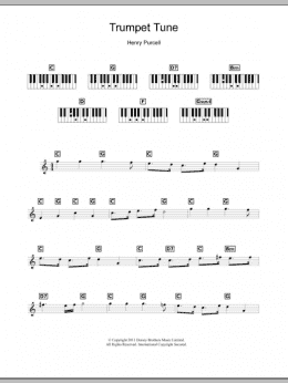 page one of Trumpet Tune (Piano Chords/Lyrics)