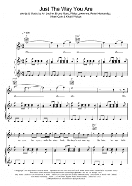 page one of Just The Way You Are (Piano, Vocal & Guitar Chords)