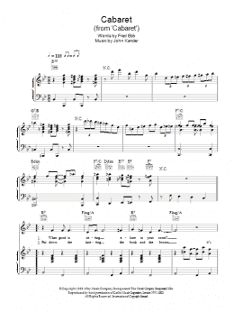 page one of Cabaret (Piano & Vocal)