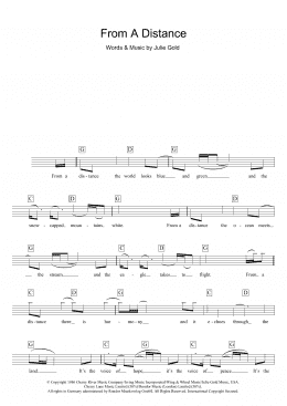 page one of From A Distance (Lead Sheet / Fake Book)