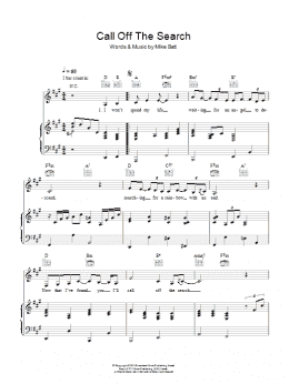 page one of Call Off The Search (Piano, Vocal & Guitar Chords)