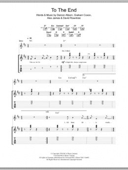 page one of To The End (Guitar Tab)