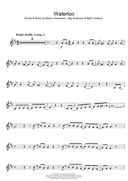 page one of Waterloo (Clarinet Solo)