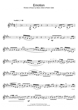 page one of Emotion (Clarinet Solo)