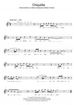 page one of Chiquitita (Flute Solo)