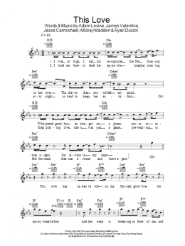 page one of This Love (Lead Sheet / Fake Book)