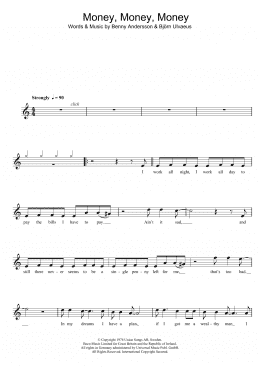 page one of Money, Money, Money (Flute Solo)