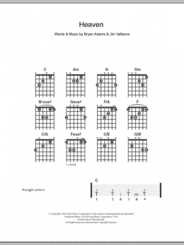 page one of Heaven (Easy Guitar)