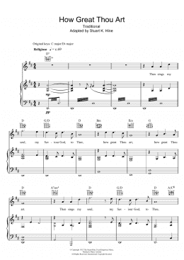 page one of How Great Thou Art (Piano, Vocal & Guitar Chords)