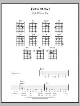 page one of Fields Of Gold (Easy Guitar)