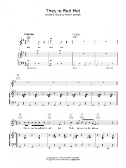 page one of They're Red Hot (Piano, Vocal & Guitar Chords)