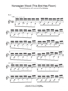 page one of Norwegian Wood (This Bird Has Flown) (Easy Guitar)